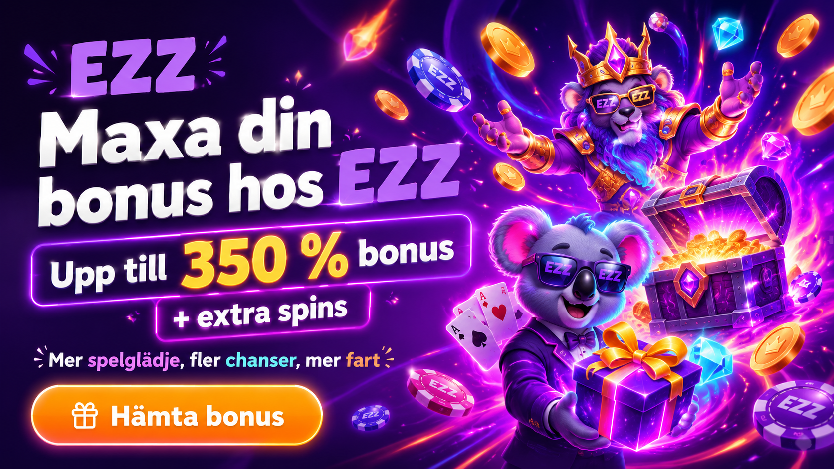 EZZ Bonus â upp till 350% och $2 000